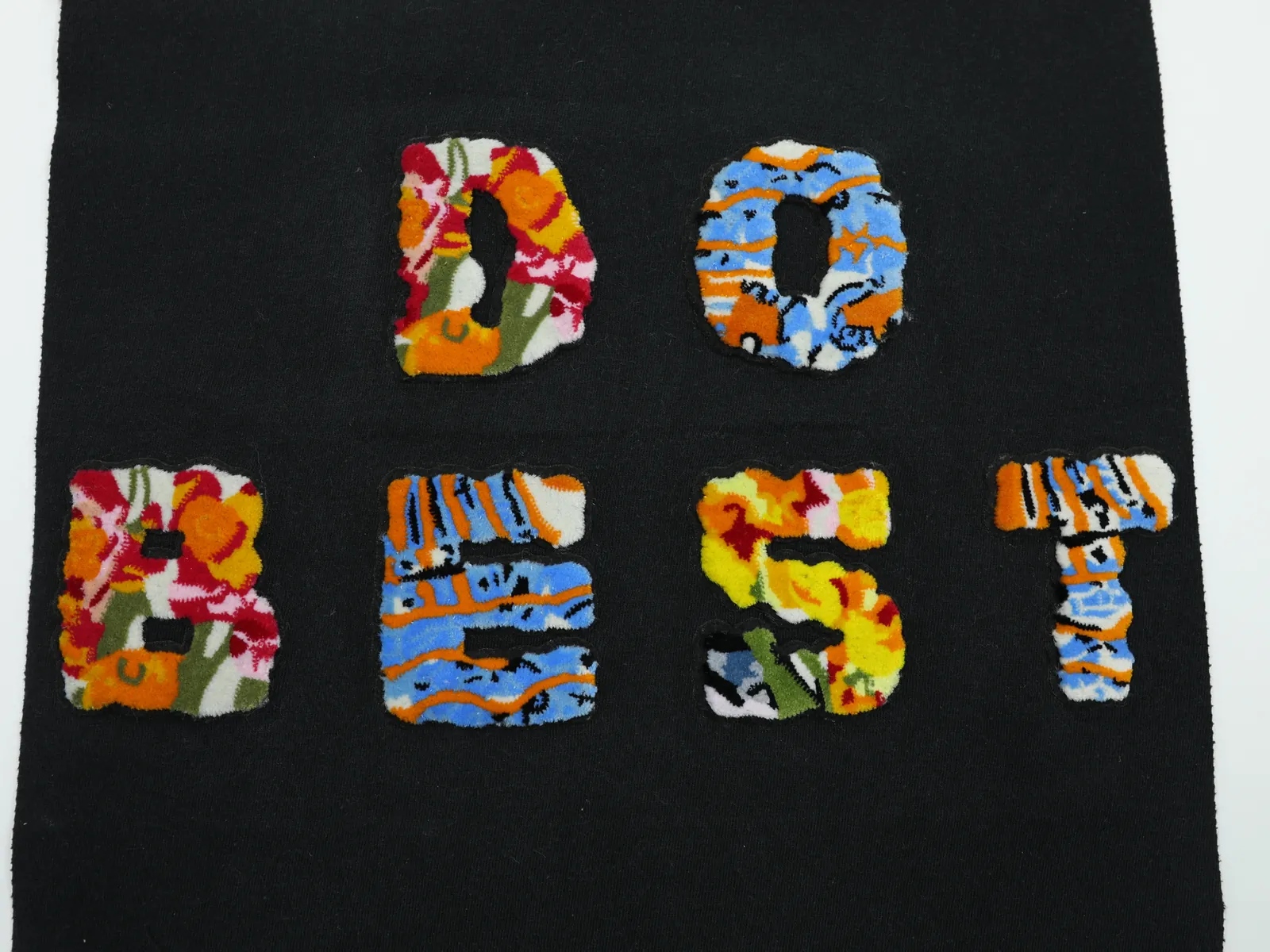 Custom Toothbrush Embroidery Patch: Colourful DOBEST 3D Letter Patch