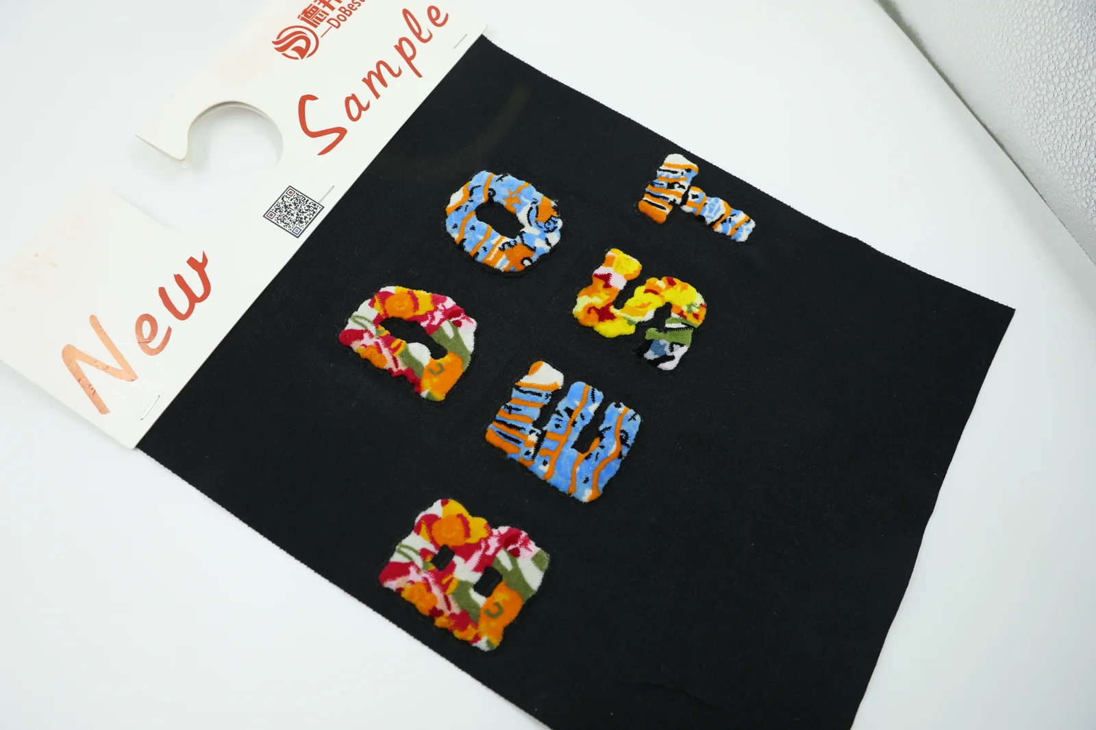 Custom toothbrush embroidery colourful DOBEST 3D letter patch 4