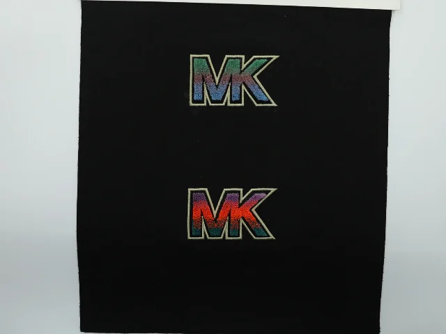Toothbrush embroidery gradient MK letters