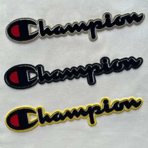 Custom Champion Script Letter Toothbrush Embroidery + EVA 3D Embroidery Edge Bin