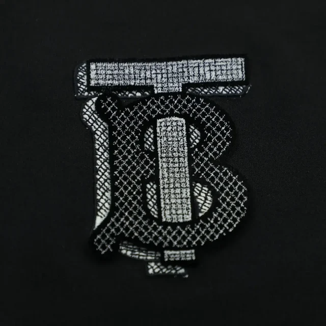 Custom toothbrush embroidery tartan letter patch