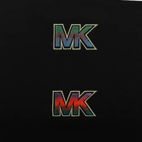 Custom Gradient MK Letter Embroidery | Turf (Toothbrush) Embroidery