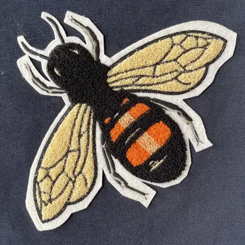 Custom Chenille Embroidered Patches | Bee 3D Gou-Leng Embroidered Patch
