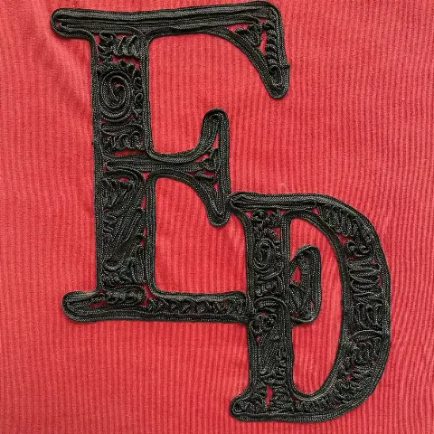 Flat Cord Ribbon Embroidery | Hand-Cranked Relief Lettering Embroidery