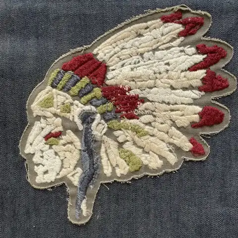 Wool-Thread Embroidery | Native American Chief T-Shirt Embroidered Patch
