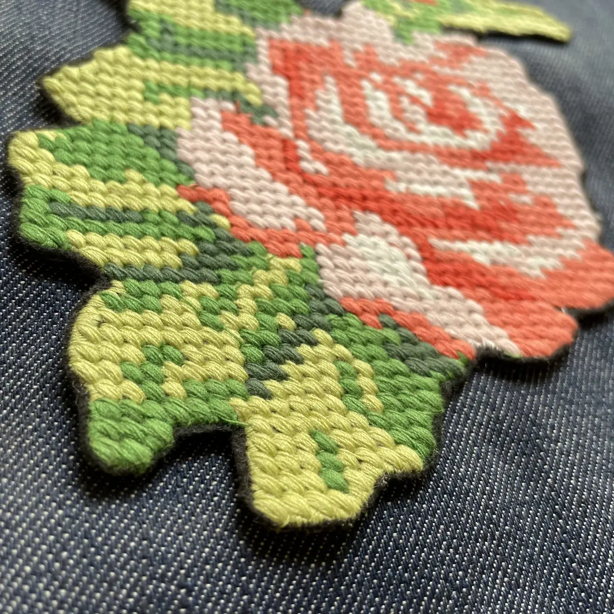瑰花十字绣服装刺绣布贴徽章绣花章三件套 图3