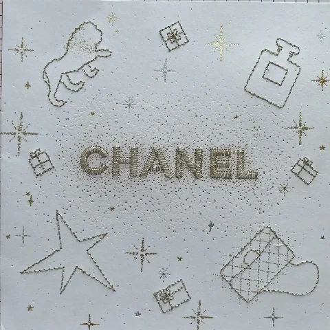 Light-luxury gift box with gold foil stamping + gold-thread letter fold embroidery, paper insert card