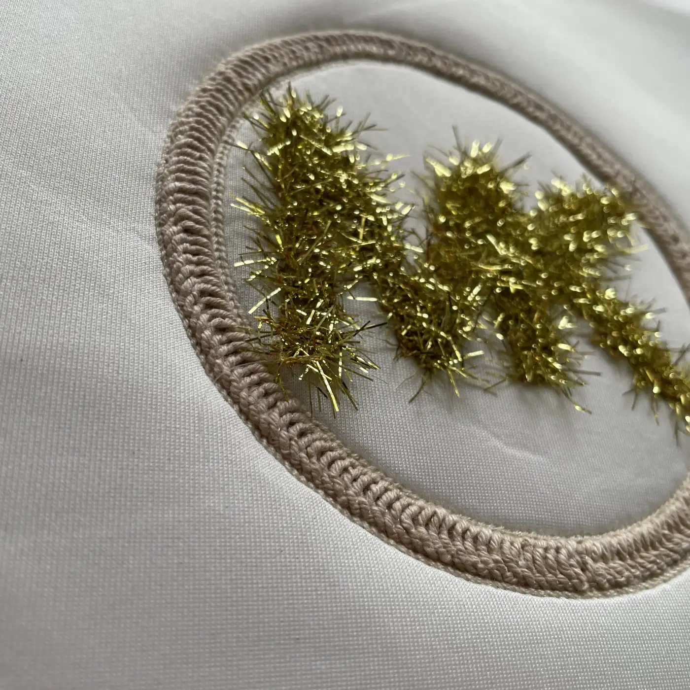 圣诞节日风金葱线立体字母布贴绣花徽章 图2
