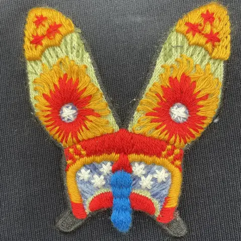 Ethnic-style butterfly hollow 3D embroidery fabric appliqué embroidered patch