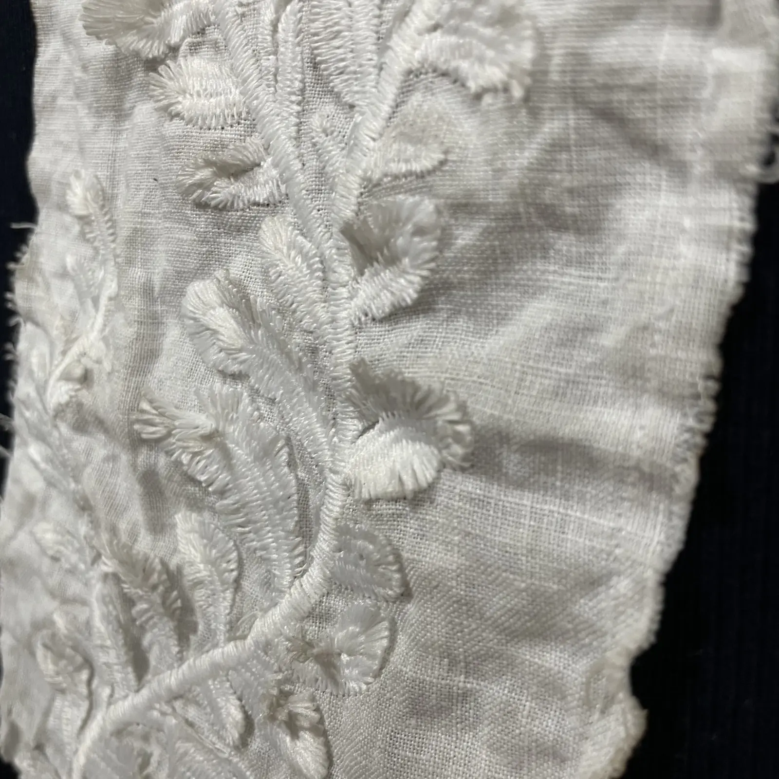 羽叶法式浮雕立体中空刺绣女装花边定制 图3
