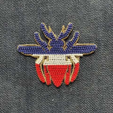 Beetle Hollow 3D Embroidery Badge Patch Fabric Applique Patch