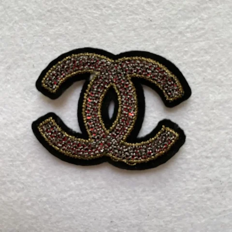 Raised lettering hollow 3D embroidery badge fabric patch embroidered patch