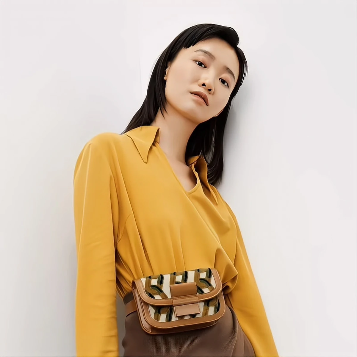 CHARLES & KEITH bag in toothbrush embroidery, chain-motif waist bag